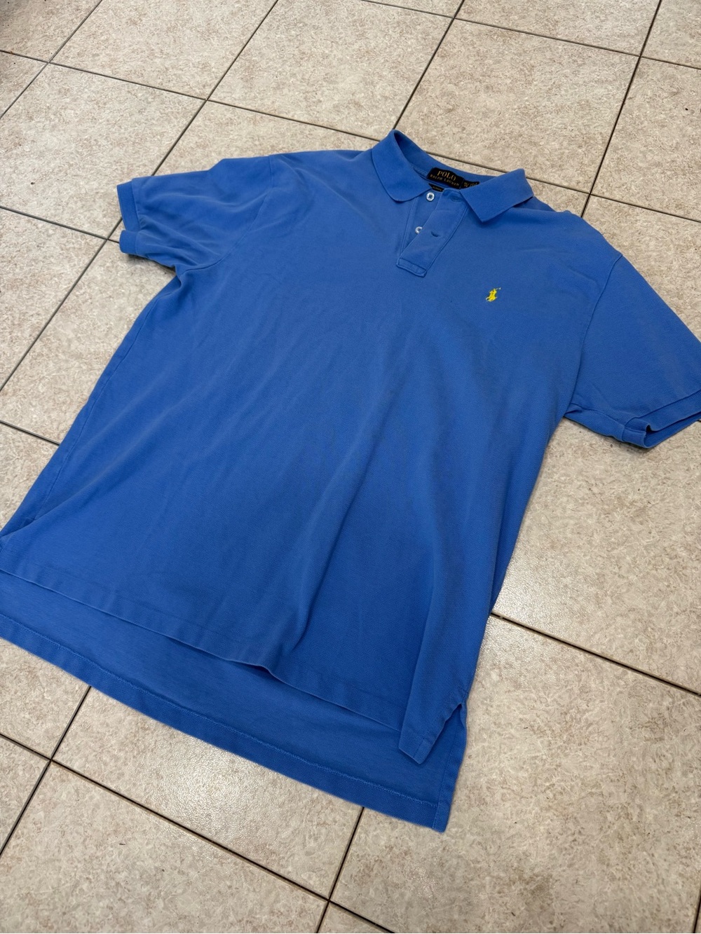 Polo by Ralph Lauren Royal Blue Short Sleeve Polo with Yellow Pony